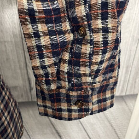 J. Crew Mens XL Multicolor Check Suede Elbow Long Sleeve Button-Up Flannel Shirt - Picture 4 of 8